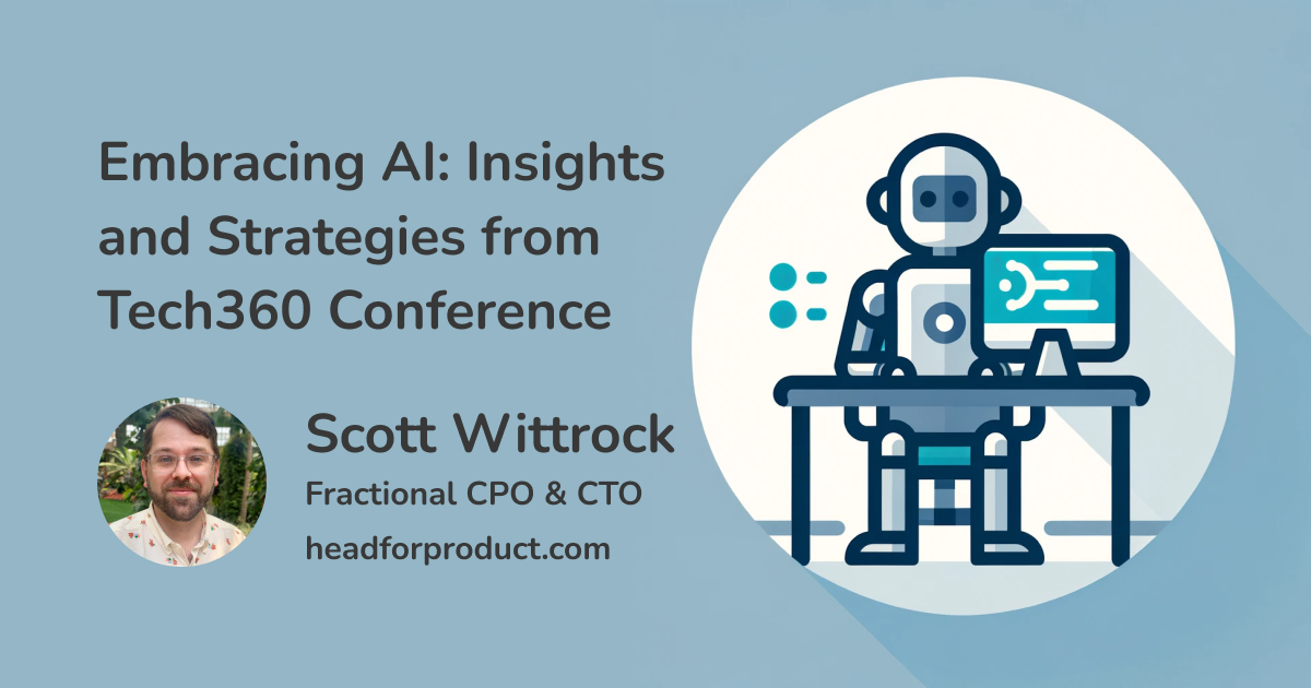 Image with title of blog post Embracing AI: Insights and Strategies from Tech360 Conference